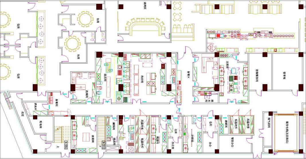 餐饮厨房设计平面图